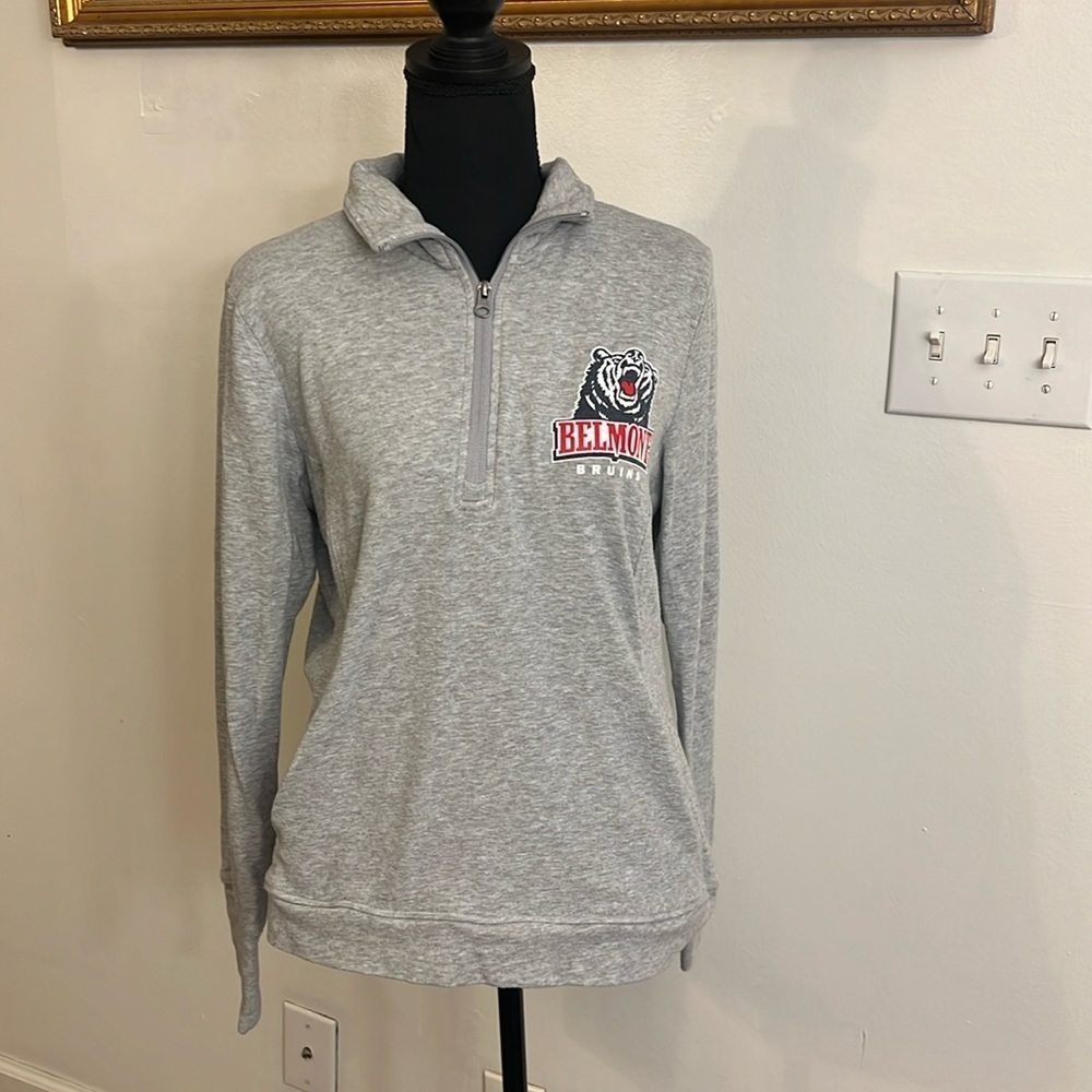 Champion Belmont Bruins Cotton/Spandex Women's Half-zip Sweater, Sz. L.